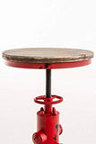 Tabouret De Bar Lumos Style Industriel I Tabouret De Comptoir Réglable en Hauteur I Chaise Haute Siège en Bois Pieds Robustes en Métal, Couleurs:Rouge