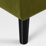 HOMIFAB Canapé 3 Places Convertibles en Velours Vert Olive - Viktor
