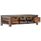 vidaXL Bois de Sesham Massif Table Basse Table d’Appoint Table de Salon Bout de Canapé Rangement Maison Intérieur Salle de Séjour 100x50x30 cm