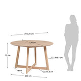 Kave Home - Table Extensible Maryse 70 (120) x 75 cm Finition en chêne