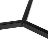 Lola Home Table Basse Ronde en métal et marbre Noir Ø 70x32 cm