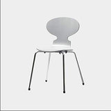 Chaise en bois courbé de chaise de fourmi simple dinant la chaise de jambe de fer de chaise appropriée au restaurant/bureau/famille (Color : Light Gray, Size : 53 * 54 * 78.5cm)