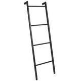 mDesign échelle pour Serviettes Pose Libre pour la Salle de Bain – Porte-Serviette Design sur Pied à 4 Rails en métal – Porte-Serviette INOX à Poser ou Porte-vêtement ou Porte-journaux – Noir Mat