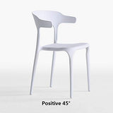 Bureau en Plastique Chaise Klaxon avec Dossier Dining Chair Hôtel Négociation Chaise D'extérieur Chaise De Loisirs, Stable Et Durable 4 Pack,Rouge