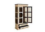 Vitrine - Bois Massif de manguier ciré (Blanc Antique) - Style Campagne Chic - Castle Antik #71
