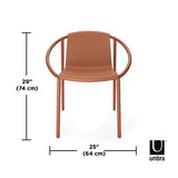 Umbra Ringo Chaise de Salle à Manger Moderne pour intérieur ou extérieur, Sierra, Métal, Terre Cuite, Marron, Taille Unique