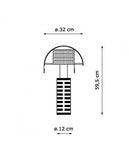 Artemide Shogun Lampe de table, blanc/noir