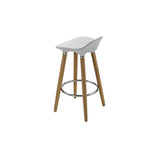 Tabouret de Bar Fixe Design, Blanc, 51cm x 51cm x 80cm