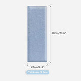 ZOUTYI Têtes de lit rembourrées en Tissu de Lin, Panneaux muraux rembourrés Autocollants pour lit Double, lit Queen, Chambre d'enfant, Lot de 7 Panneaux de 7,9" x 23,6" (Couleur : Bleu)