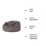 Icon Pouf Classique en Velours Côtelé Kingston, Pouf Poire Salon pour Adultes, Fauteuil Pouf