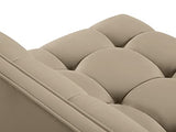 MICADONI - Méridienne d'angle Droit Karoo - 1 Place - Velours - Beige