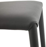 PEGANE Tabouret de Bar en Similicuir Gris - 49 x 53 x 115 cm - Usage Professionnel