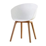 GroBKau Lot de 4 Chaises de Salle à Manger Scandinaves avec Pieds en Métal, Blanc