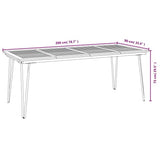 ZEYUAN Table Haute Exterieur,Table De Jardin Exterieur,Hesperide Table,Table de Jardin avec Pieds épingle à Cheveux 200x90x75 Acacia