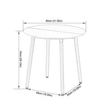 FURNITABLE Table de Salle à Manger Ronde, Table de Cuisine Scandinave pour Salon, Bureau, Cuisine, 4 Personnes, 80 x 80 x 74 Cm, Marbre