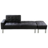 interougehome Canapé-lit Cuir Artificiel Noir