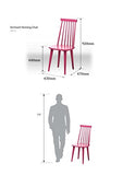 Premier Housewares Vermont Herning Chaise, en Bois d'hévéa, Framboise, 50 x 43 x 92 cm