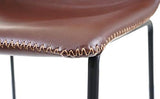 Mendler 2X Tabouret de Bar HWC-E54, Chaise de Bar/comptoir, Vintage - Similicuir Marron