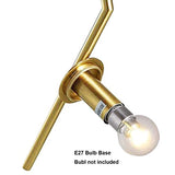 HJXDtech Luminaire Suspension avec abat-jour boule en verre blanc Lampe à suspension de plafond Loft Bar en métal doré, Cuisine Salon & Salle à manger Lustre (1-lumière)