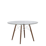 SKLUM Table Brich Scand Ø120 Chromé/Bois Foncé - (Plus de Couleurs)