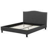 Beliani Sommier et Cadre pour Lit Double 180 x 200 cm en Tissu Gris Rétro Moderne Montpellier