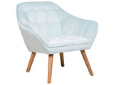 Beliani - Fauteuil - Karis - en Velours, Bleu Clair
