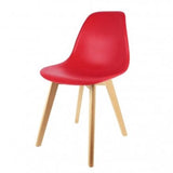 MATHI DESIGN Pop - Chaise Couleur Pieds Bois