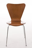 CLP Chaise Empilable Calisto en Bois - Assise Ergonomique - Chaise de Salle d’Attente en Bois Chaise, Hauteur Assise 45 cm -Couleurs au Choix: Marron