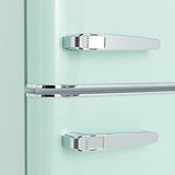 CREATE / FRIDGE STYLANCE TOP/Réfrigérateur Combi Aquamarine/Design et style rétro Vintage,245L,Congélateur,3 étagères