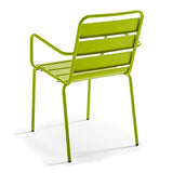Oviala Palavas - Fauteuil de Jardin en métal Vert Cactus