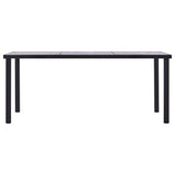 vidaXL Table de Salle à Manger Table à Dîner Table de Cuisine Table de Repas Meuble à Manger Maison Intérieur Noir et Gris Béton 180x90x75 cm MDF