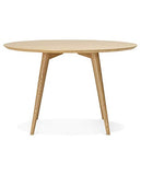 Kokoon Janet Table à Diner Design en en, Bois, Beige, 120x120x75 cm