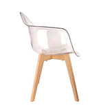 THE HOME DECO FACTORY Fauteuil scandinave - H. 86 cm - Transparent