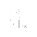 L+ Lustre de cuisine moderne, spot led plafond, en métal, forme cylindre, GU10, plafond H60 cm, diamètre 6 cm