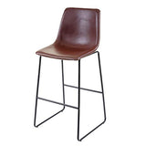 Mendler 2X Tabouret de Bar HWC-E54, Chaise de Bar/comptoir, Vintage - Similicuir Marron