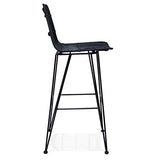 Alterego Tabouret de Bar Design 'BOCADIA' en rotin Noir