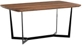 Marque Amazon - Rivet - Table de salle à manger au style industriel, largeur 160 cm, Noyer