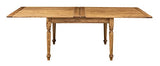 Biscottini Table Extensible à Livre en Bois Massif de Tilleul - Style Country - Structure et Plan Naturel L 120 x P 120 x H 80 cm