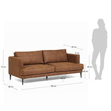 Kave Home - Canapé Tanya 2 Places rembourré Marron Clair 183 cm