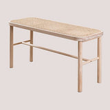 SKLUM Banc en rotin et Bois Riolut Marron Naturel