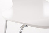 CLP Chaise Empilable Calisto en Bois - Assise Ergonomique - Chaise de Salle d’Attente en Bois Chaise, Hauteur Assise 45 cm -Couleurs au Choix: Blanc