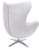 furnigo | Fauteuil design en forme d'oeuf, reproduction, intemporel, plusieurs couleurs, velours (gris clair)