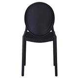 Paris Prix - Lot De 4 Chaises Médaillon ovaly 85cm Noir