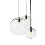 MZStech Billes en Verre Luminaire Suspension Boule verre Lustre Pendentif Lampe (30cm)
