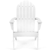 DREAMADE Fauteuil Adirondack en Bois, Chaise d'Extérieur avec Dossier Charge Maximal 160 KG, Idéal pour Balcon, Terrasse, Jardin, Plage (Blanc)