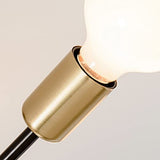 Nordic Sputnik Lustre SOZOMO moderne Sputnik Lustre Mid Century Or Noir Lampe à ramonage E27 Semi Flush Mount Plafonnier pour salon, salle à manger, loft (6 ampoules)