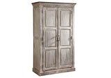 Armoire - Bois Massif de manguier ciré (Blanc Antique) - Style Campagne Chic - Castle Antik #221