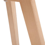EGGREE Chaises Salle à Manger Scandinaves Lot de 4 Chaises de Cuisine, Rétro Rembourrée Chaise de Salle de Bureau, Pieds en Bois de Hêtre Massif, Blanc