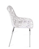 KAYELLES Lot 4 chaises Cuisine Design Moderne - Chaise Salle a Manger IKO (Blanc, 4)