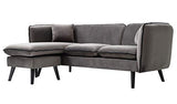 Canapé d'angle modulable scandinave en Tissu Gris